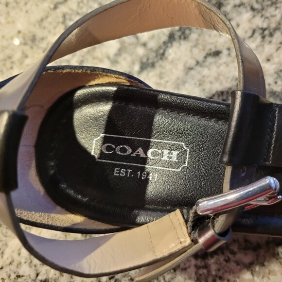 CoachT Strap / Thong Snakeskin Print Sandals -Women’s 8 - Picture 4 of 5